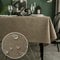 WELTRXE Rectangle Table Cloth,140x240cm,Faux Linen Tablecloth,Water Resistant Spill Proof Wipeable Polyester Dining Table Cover for Cafe Restaurant Buffet Tabletop Decoration,Dark Linen