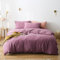 Cottonight Lila Bettdecken-Set King Dusty Purple Bettwäsche-Set Hellmalven-Baumwolldecke Steppdecken Dunkel Flieder Lila Weich Atmungsaktiv 3-teiliges Bettdecken-Set für King-Size-Bett