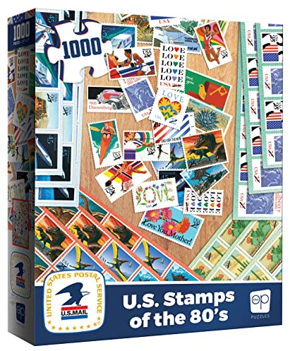 USAopoly U.S. Stamps of the 80's 1000 Piece Jigsaw Puzzle