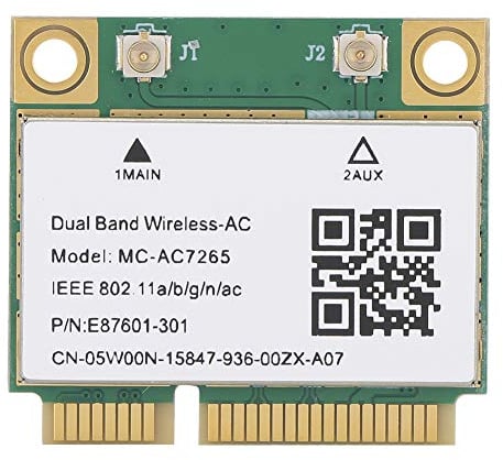 Elprico MC - Scheda di Rete Wireless AC7265, Mini PCI‑E Gigabit Dual‑Band per Bluetooth 4.2 Wireless WiFi per 10