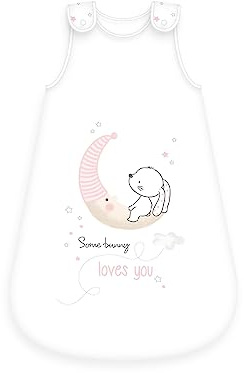 Herding Baby Best Baby-Schlafsack Little Bunny, Kaninchen-Motiv, 70 x 45 cm, Seitlich umlaufender Reißverschluss und Druckknöpfe