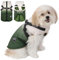 Savlot Hundemantel mit Geschirr Winter Hundemantel Fleece Hundejacke wasserdichte Hundemantel Reißverschluss Hundejacke Welpe Mantel kleine Hundekleidung(L, Grün)