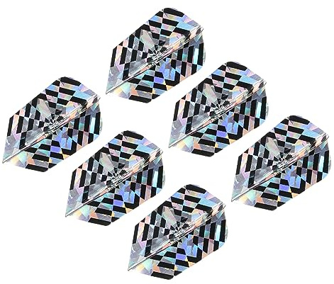 PATIKIL Slim Dart Flights, 6 Pack PET Unique Design Dart Accessories for Steel Tip Dart and Soft Tip Darts, Silver Tone