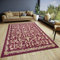 Hanse Home Assia Design Teppich Orientalisch – Flachgewebe Orient Blumen Muster, Anti-Rutsch Unterseite, Klassisch hochwertig gewebt für Wohnzimmer, Schlafzimmer, Esszimmer, Flur – Rot, 60x90cm