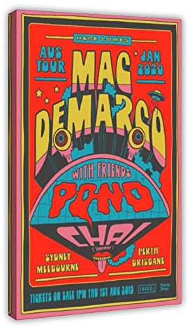 SORECI Mac DeMarco 1 Leinwand-Poster, Wandkunst, Dekordruck, Bild, Gemälde für Wohnzimmer, Schlafzimmer, Dekoration, Rahmen-Stil, 60 x 90 cm