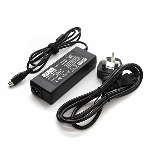 121AV 4 Pin Socket Power Supply Adaptor 6.2 Amps 12V With 1.5m UK Lead Compatible with Toshiba JVC Sharp Hitachi Bush Alba LCD TVs