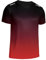Weardear Herren Sports Tshirts Atmungsaktiv Schnelltrocknend Kurzarm T-Shirts Funktionsshirt Laufshirt Sommer Farbverlauf Sport Muskelshirt Herren Rot XL
