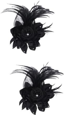 DOITOOL 2 Stk Braut Hut Blumenspangen Haarspangen Für Damen Schmuck Für Mädchen Kamelie Brosche Mädchen Stirnbänder Blumen Ansteckblume Fräulein Blumenbrosche Diamant