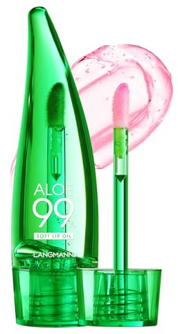 Aloe Vera Lippenstift, Aloe Vera Gel Farbwechsel Lipgloss Set für Lippenpflege und Trockene Lippen, Langanhaltender Nährender Getönter Lippenbalsam Set (1 Stück)