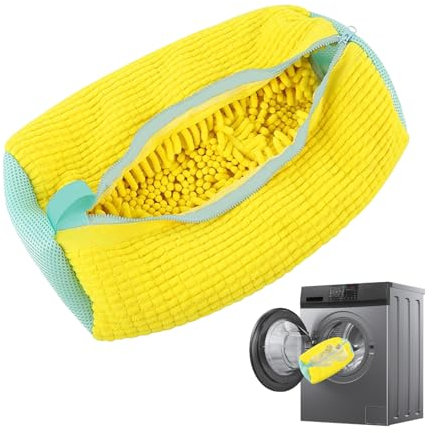 Sac Nettoyage Chaussure,Sac Lavage Chaussures Machine à Laver,Nettoyage à 360 ° Sacs Linge pour Chaussures Réutilisables,Sac à Chaussures avec Fermeture Éclair,Protéger Chaussures (A)
