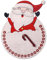 IMIKEYA weihnachtsmann hängen Zeichen hängender Weihnachtskalender Weihnachtsdekoration Countdown Uhr Weihnachts Party Heimdekoration Christbaumschmuck Hängeschild Uhr Design Holzschild