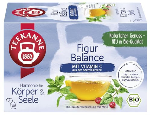 TEEKANNE Figur Balance Bio-Kräutertee mit Mate,10 Packungen x 18 Beutel (10x 36g)