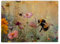 Shopagift Bumblebee Bees Floral Flowers Glass Chopping Board Large Kitchen Worktop Saver 39cm x 28cm