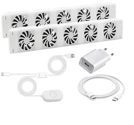 BlissfulAbode Heizkörper Ventilator 5.0 - Heizkörperventilator für Langlebiger Heizungsventilator zur Effizienzsteigerung und Energieeinsparung(Duo-Set)