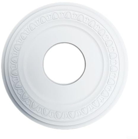 Deckenrosette Weiß, Runde Medaillon-PU-Dekorative Deckenventilator-Leuchten-Abdeckungsplatte für Zuhause