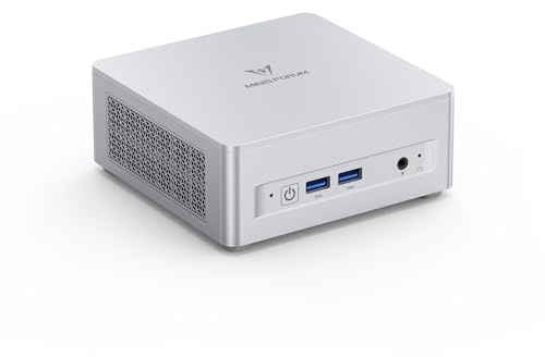 MINISFORUM UM870 Slim Mini PC Barebone AMD Ryzen 7 8745H Mini Computer(8C/16T, Up to 5.0GHz), Support DDR5 RAM,M.2 2280 SSD,8K@60Hz HDMI 2.1/USB4 Output, WIFI6E/BT5.3/Auto Power On(No DDR&SSD&OS)