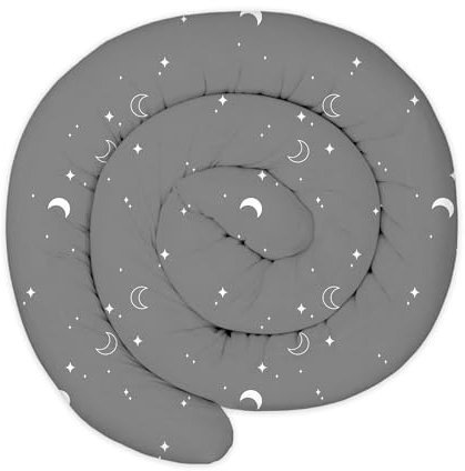 Totsy Baby XXL Bettschlange Bettkissen Stillkissen Bettrolle Bettkantenschutz Zierkissen Bettumrandung Schlange XL Handmade Monde 300 cm Oeko-Tex-Zertifikat