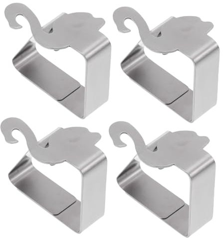 Cabilock 4stücke Tischdecken-Anti-rutsch-Clip Aus Edelstahl Befestigungsklemme Für Tischdecken Praktisches Design Mit Hervorragender Anti-rutsch-Wirkung