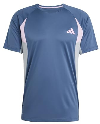 adidas Men's Tech Apparel Colorblock T-Shirt Preloved Ink 2XL