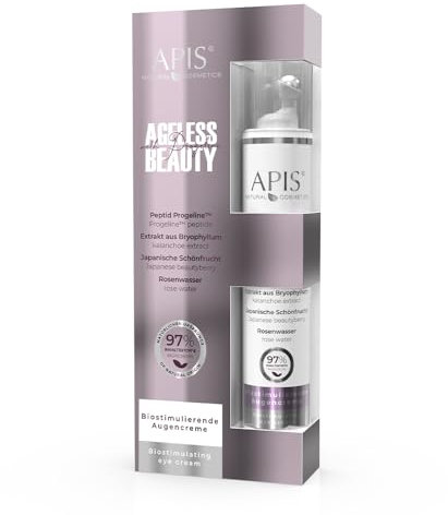 Ageless Beauty Augencreme mit Progeline | Anti-Aging Roll-On | Reduziert Augenfältchen & Schwellungen | Feuchtigkeitsspendend mit Hyaluron & Vitamin E | 10 ml