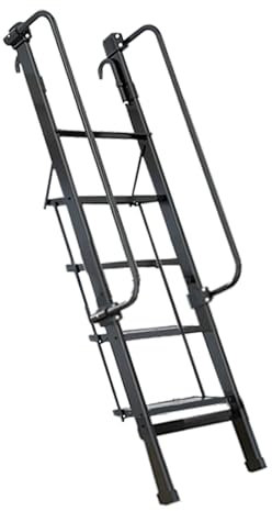 Wand montierte Dachbodentreppe, Leiter mit Breitem Anti-Rutsch-Pedal, Aluminium Trittleiter Dachbodentreppe mit Handlauf, für Wohnheim, Bibliothek, Bett, DeckHaushalt