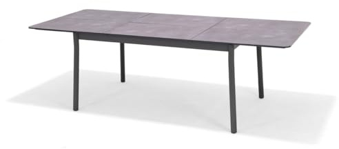 Primaster Gartentisch Taormina 160 x 99,8 cm ausziehbar bis 2,40 m Aluminium Esstisch