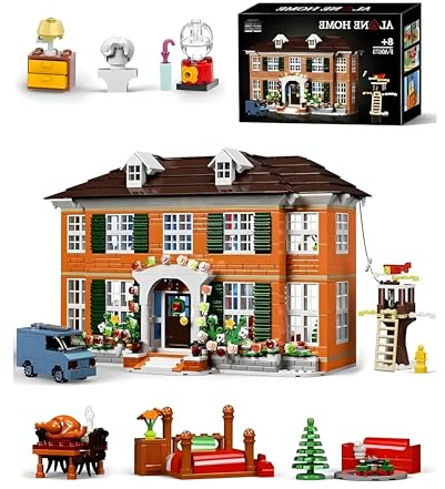 Kevin Home Loness Bauset - Kompatibel mit Home Alone Set, Kreatives STEM Kit Haus Abenteuer, Halloween Haus Set für Kinder ab 8 Jahren, Ideales Urlaub Kreatives Bauset Geschenk für Filmfans