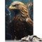 520pcs Piece Jigsaw Puzzles Cool Wild Bald Eagle Jigsaw Puzzle Wooden Puzzles Family Activity 520pcs (52x38cm)