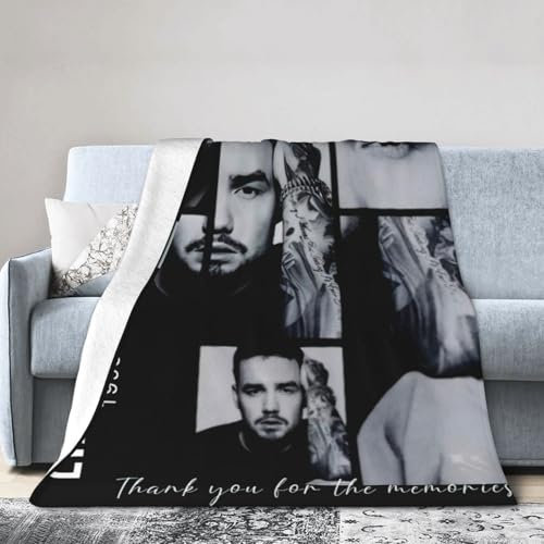 Liam Music Payne Flanell-Überwurfdecken für Erwachsene, ultraweich, warm, klassische Überwurfdecke, geeignet für Heimdekoration, 127 x 101,6 cm