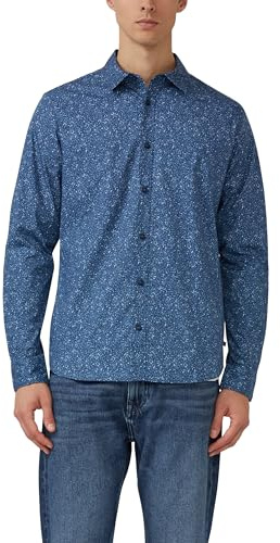 s.Oliver Slim Fit: Hemd aus Baumwollstretch mit All-over-Print