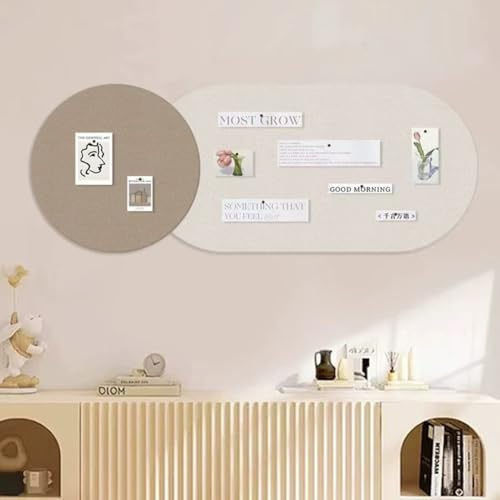 Filz-Pinnwände, selbstklebende Korktafel, Alternative, Heimbüro, Vision-Pinnwand, DIY-Wanddisplay für Notizen, Nachrichten, Fotos, Memo (Kamel, 80 x 30 cm)