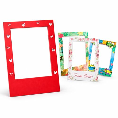 CREATEAGIFT Personalisierter Selfie-Rahmen für Hochzeiten, Geburtstagsfeiern und andere Events – 95x67 cm, aus 9 mm dickem Recyclingkarton, individueller Druck, Wiederverwendbar