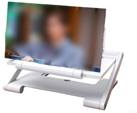 Handy-Bildschirmlupe mit 3D-HD-Effekt zur Erhöhung der Displaygröße, faltbarer 3D-Filme, Handy-Projektor, verbessert das Seherlebnis von Filmen, Videos und Spielen (weiß)