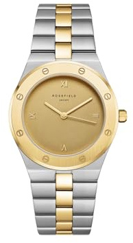 Rosefield Damenuhr Rose Armbanduhr Damenarmbanduhr Analog Uhr Ziffernblatt Quarz Uhrwerk Mineralglas Edelstahlarmband Gold Silber Rosegold