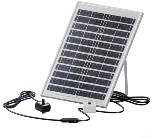 Vilgftyiet Bomba de agua solar de 3 W, 200 l/h, con tubo de agua de 1,5 m, perfecta para fuentes de jardín y estanques, motor silencioso sin escobillas o estanque de jardín, baño de pájaros, pecera (A