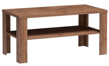 Masseno Couchtisch DESIO, Braun, 120x60x59cm, Modern Wohnzimmertisch für Couch, rechteckig Beistelltisch, Laminierte Spanplatte
