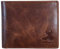 BULL GUARD Mens RFID Blocking Bifold Wallet Soft Genuine Leather Brown Western