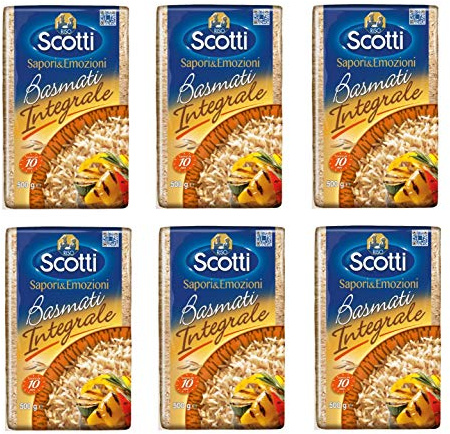6x Riso scotti Sapori & Emozioni Basmati integrale 500 g italien reis Parboiled