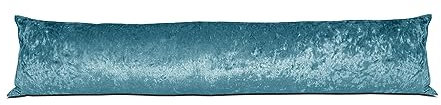 Original Sleep Company Door Draught Excluder Pillow Luxury Crushed Velvet Draft Sausage for Door Wind Stopper Draft Excluder for Doors Home Improvement Accessories 85cm x 20cm (33 x 8) Aqua