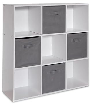 Laura James 8 9 Cube Storage Unit White Bookcase (9 Cube, Grey)