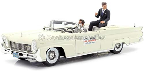 Sunstar - DieCast Modell 1958 Lincoln Continental John F. Kennedy in Oregon 1960 mit 2 Harzfiguren 1/18 Car Original