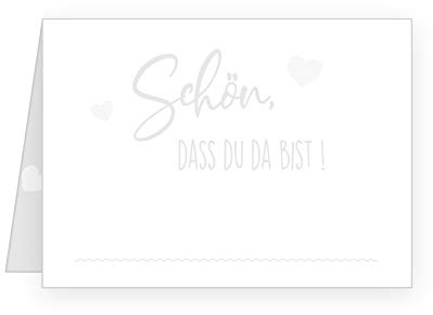 Edition Seidel Set 50 Premium Tischkarten Platzkarten Namenskarten Hochzeit - Geburtstag - Taufe - Kommunion - Konfirmation - Feier (Grau/Silber, 50 Karten)