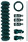 ESTEXO Maschendrahtzaun Gartenzaun Zaun-Set Drahtzaun Viereckgeflecht Maschendraht Grün Drahtgitter Drahtgeflecht Zaun 0,80 x 15 m