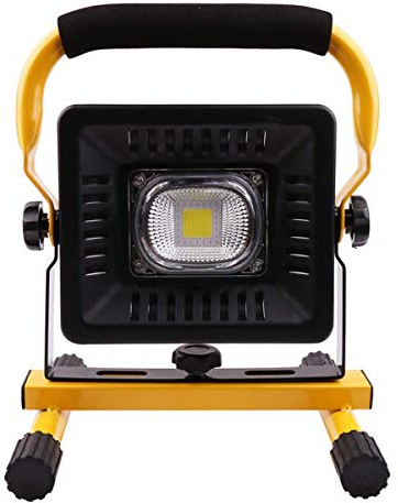 SLRMKK Tragbare LED-Arbeitsleuchte wiederaufladbar, wasserdichte IP65-Flutlichter, 1200LM 50W COB-LED-Lampe mit 4 Arbeitsmodi, Flutlicht im Freien für Camping-Notfahrzeuge Reparatur Baustellenbeleuch