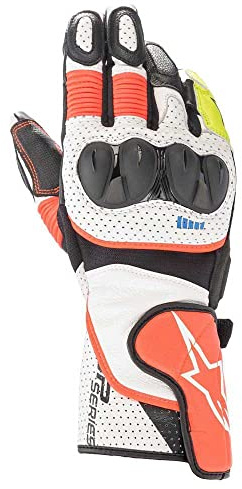 Alpinestars Motorradhandschuhe kurz Motorrad Handschuh SP-2 V3 Sporthandschuh schwarz/weiß/rot XL, Unisex, Sportler, Ganzjährig, Leder