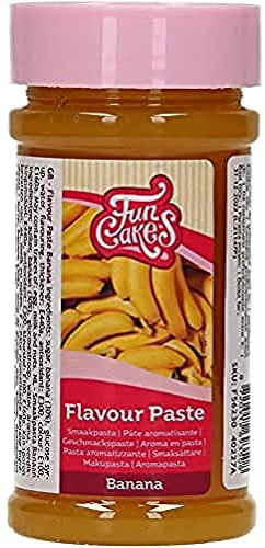FunCakes Pâte Aromatisante Banane: arômes alimentaires, bon goût, parfait pour la décoration de gâteaux, convient pour la pâte et les garnitures. 120 g.