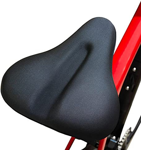 UpNord Sattelbezug aus Gel für Damen und Herren, mit Memory-Schaum, gepolstert, für weiche Übung auf Stationär-, Berg- und anderen Fahrrad-Drehungen, Größe: breit (28,9 x 27,7 cm)