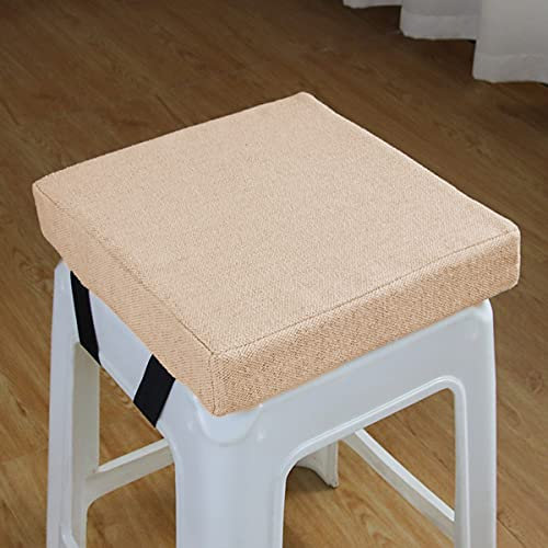 GGoty Dickes 5/8 cm Stuhlkissen, quadratisch, Esszimmerstuhl, Hocker, Sitzkissen, rutschfest, für Zuhause, Schule, Stuhl, Hocker (35 x 35 x 5 cm, Beige)