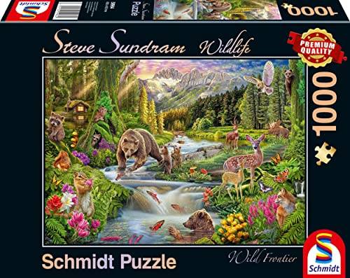 Schmidt Spiele 59964 Wildlife, Wildtiere am Waldesrand, 1000 Teile Puzzle