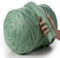 MeriWoolArt® 100% XXL Merino Wolle Garn 4-5cm Dicke Wolle Garn, Filzwolle Trockenfilzen Nassfilzen, DIY Wolle Garn Decke, Decke Baby Wolle, Arm Stricken Decke Garn Mintgrün, 1Kg